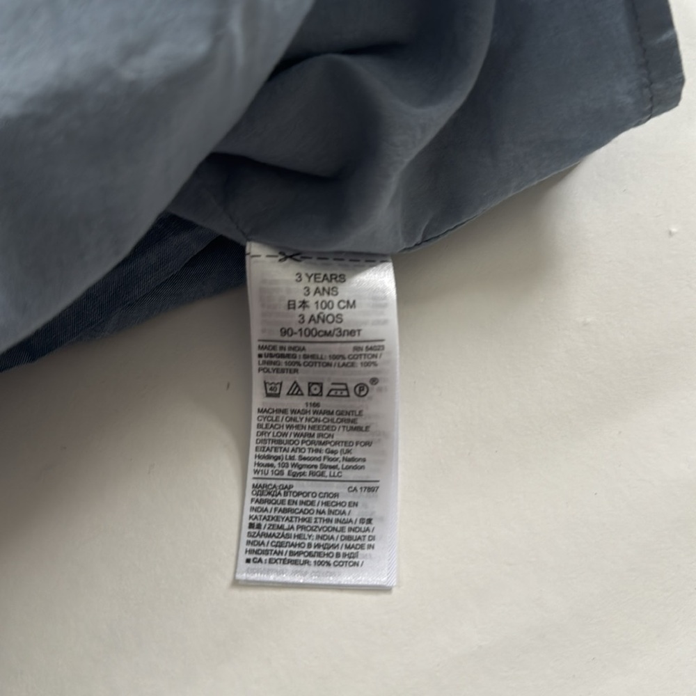 Baby Gap Crochet And Chambray Sleeveless Dress - Picture 4 of 4